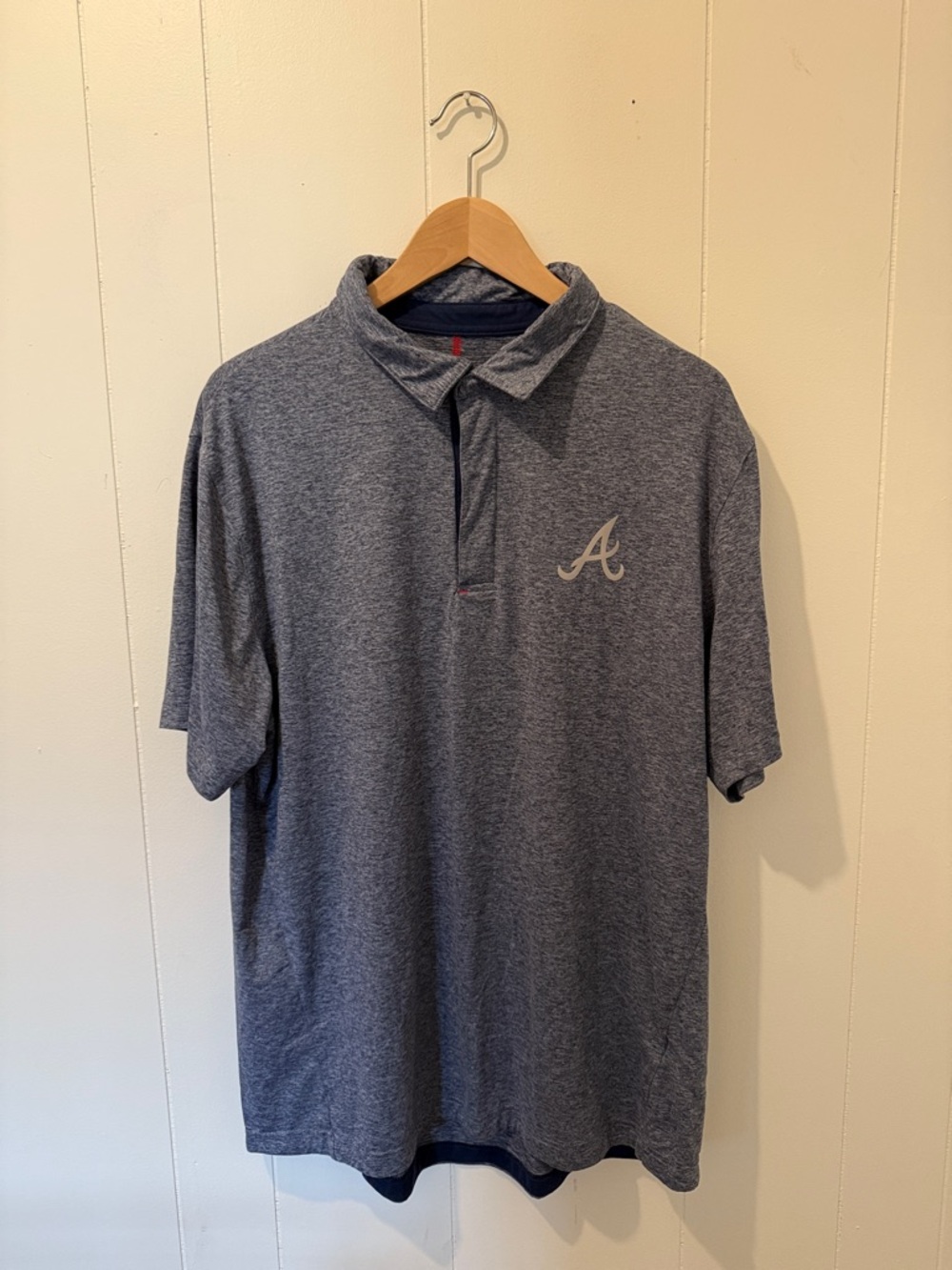 Genuine Merchandise Heather Navy Polo with Script A Logo